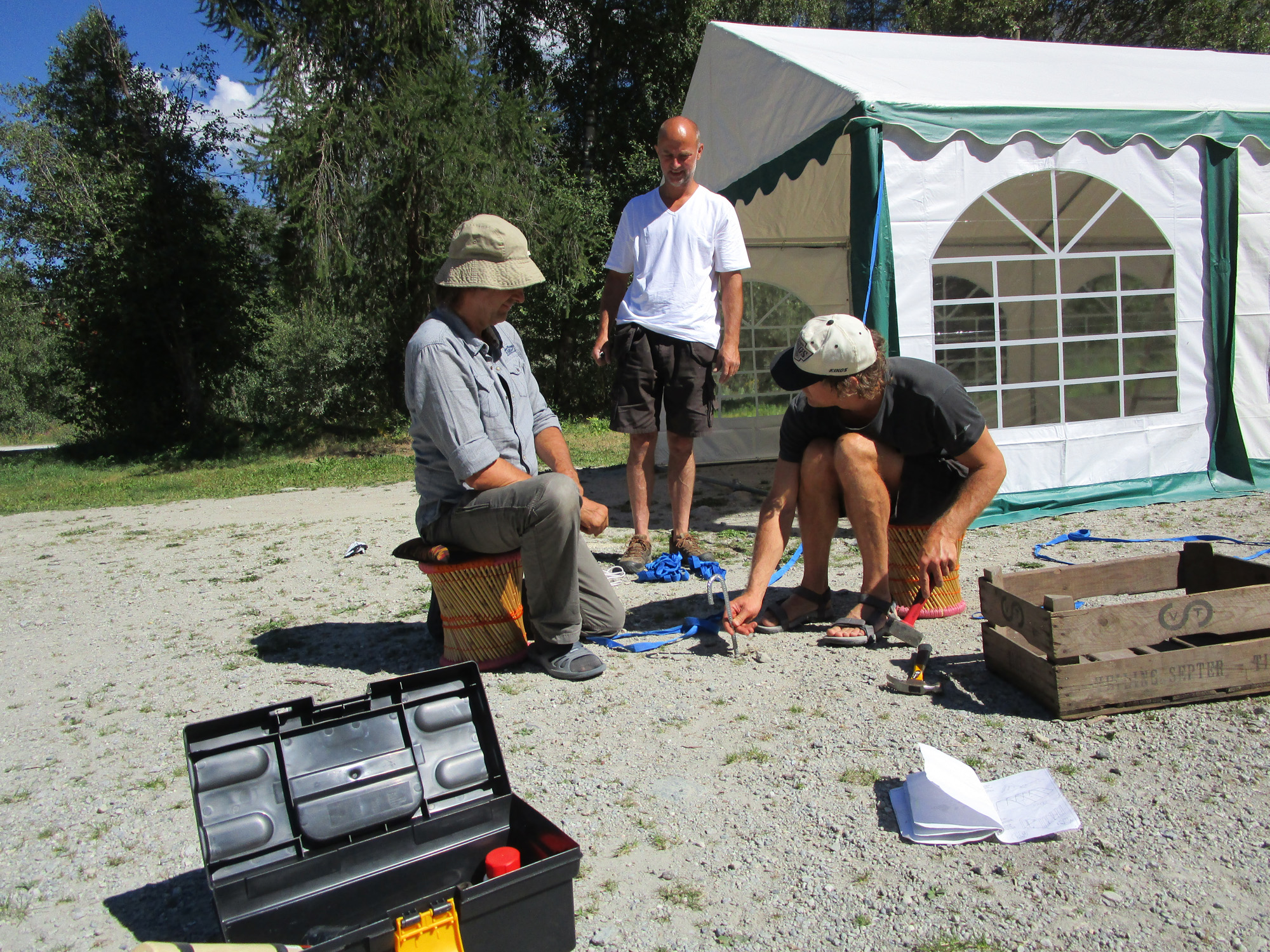 Meditatie tent opzetten